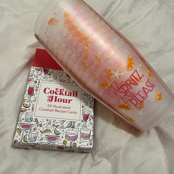 Other - Spritz Please Cups with Cocktail Recipe Cards - all NWT